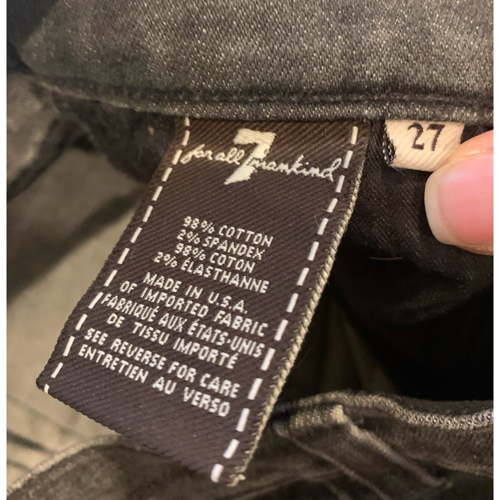 7 For All Mankind Roxanne Black Jeans Size 27 - Picture 7 of 9